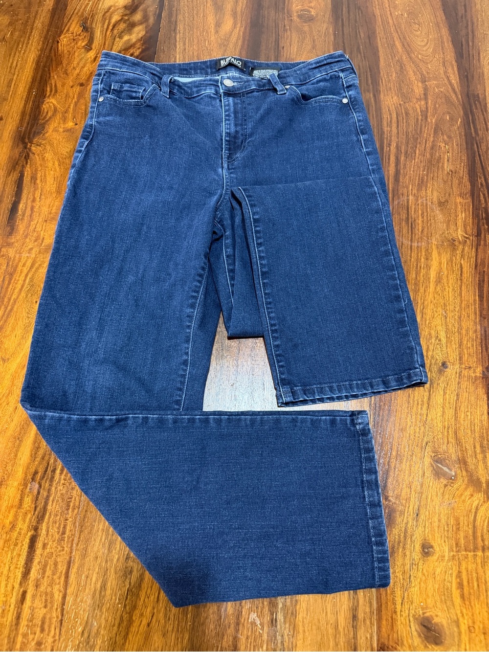 Buffalo David Bitton Alyssa High Rise Straight Jeans 10/30 Dark Wash Stretch